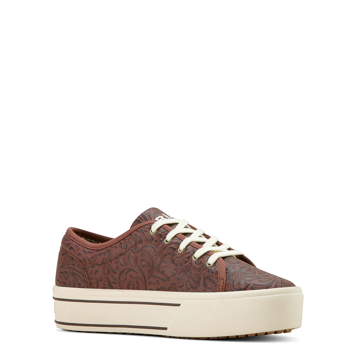 Skylar Shoe - Brown Floral Emboss