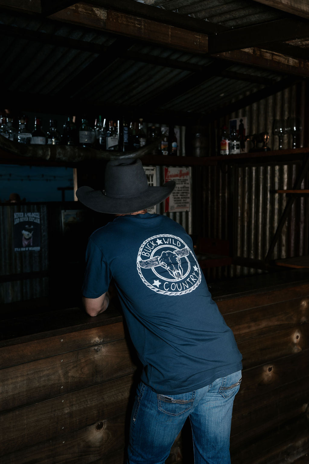 PETROL BLUE BUCKLE UP T-SHIRT