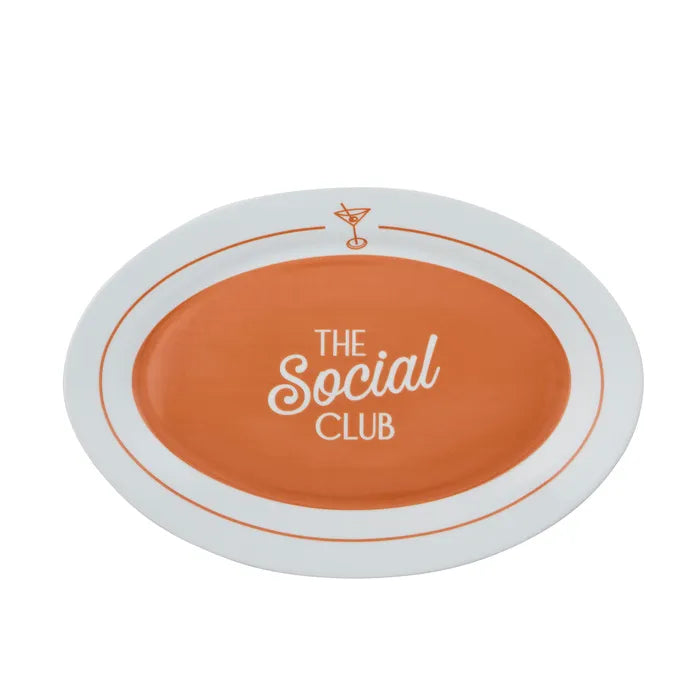 Social Ceramic Oval Platter 36 x 24cm