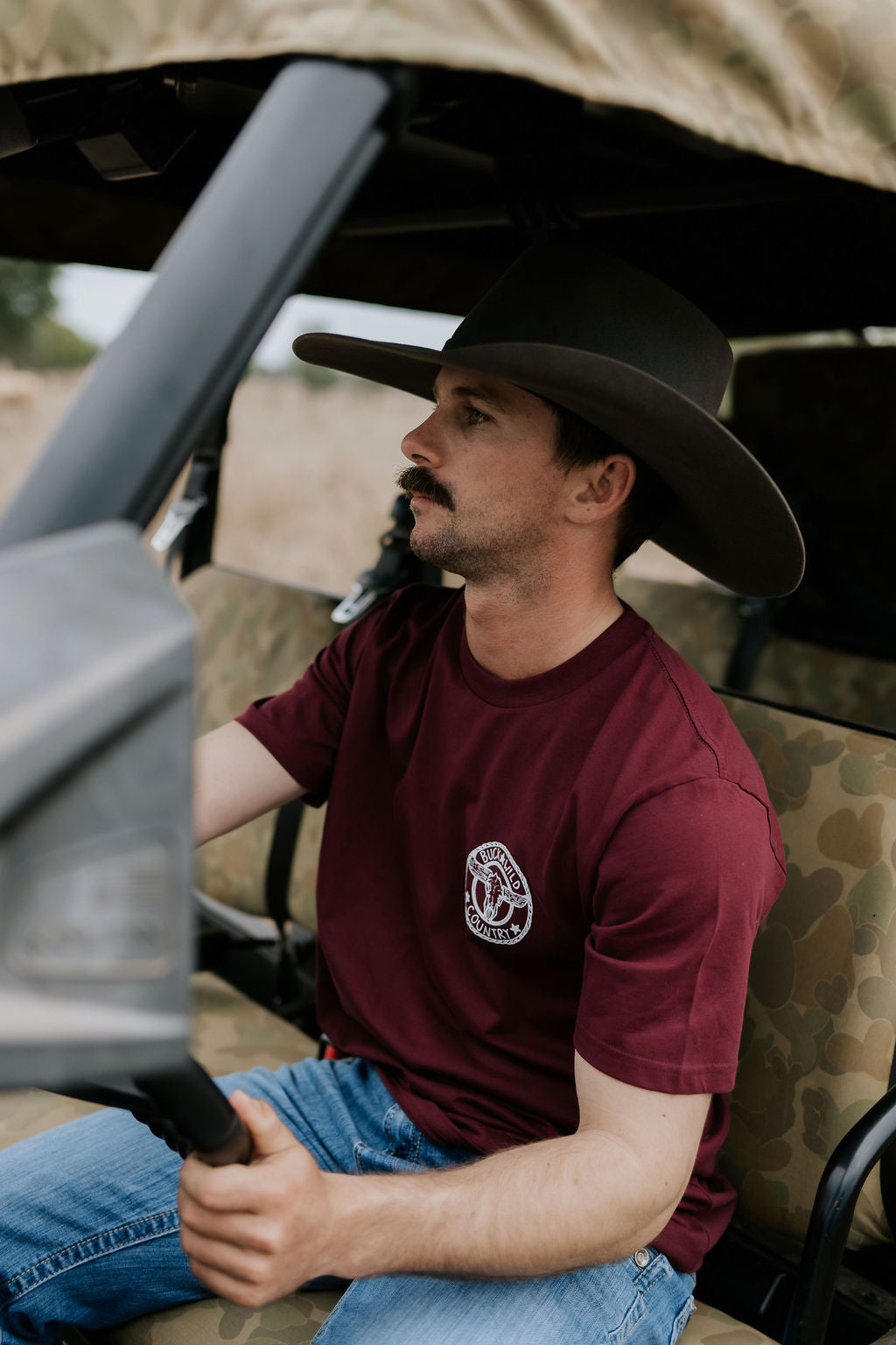 MAROON BUCKLE UP T-SHIRT