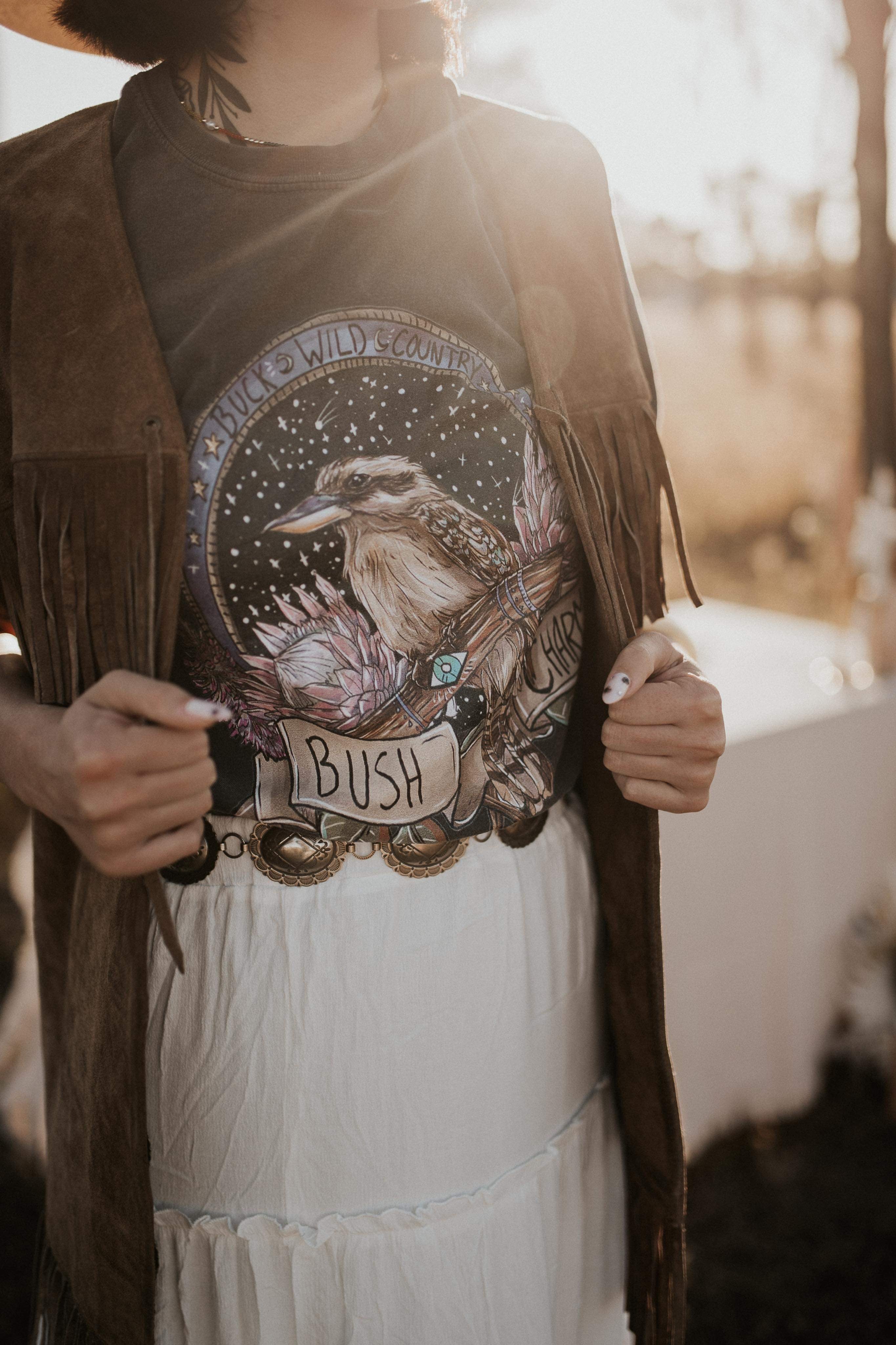 BUSH CHARM COAL T-SHIRT