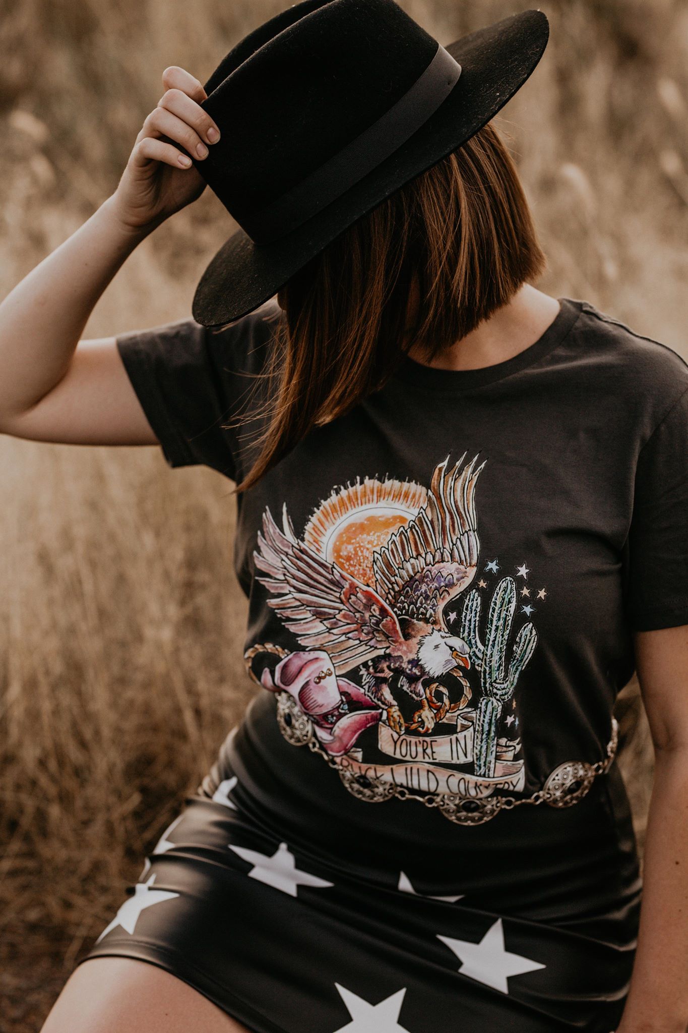 DESERT DREAMS COAL TEE