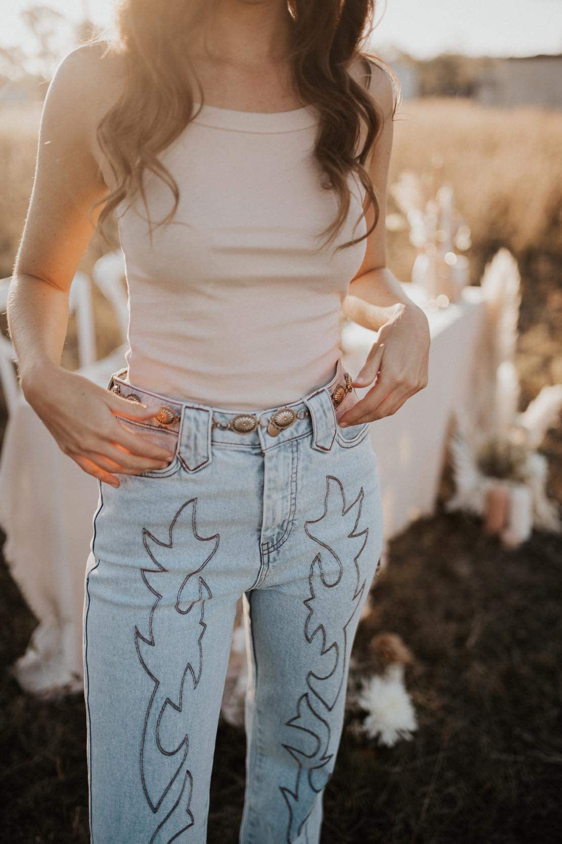 COWGIRL ESSENTIAL SINGLET - CREAM