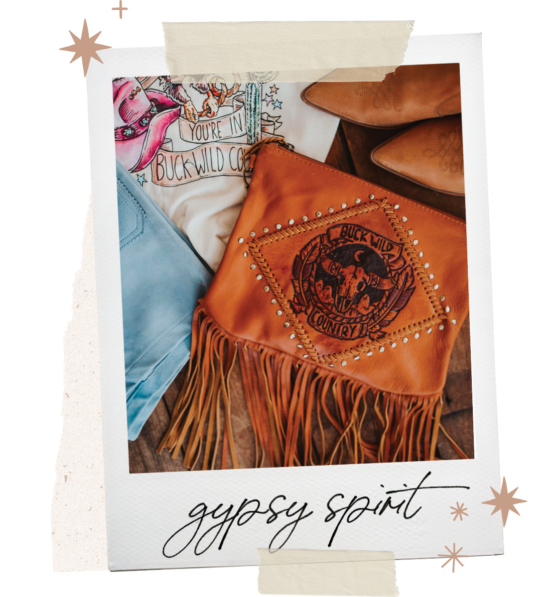 GYPSY SPIRIT TASSEL BAG TAN