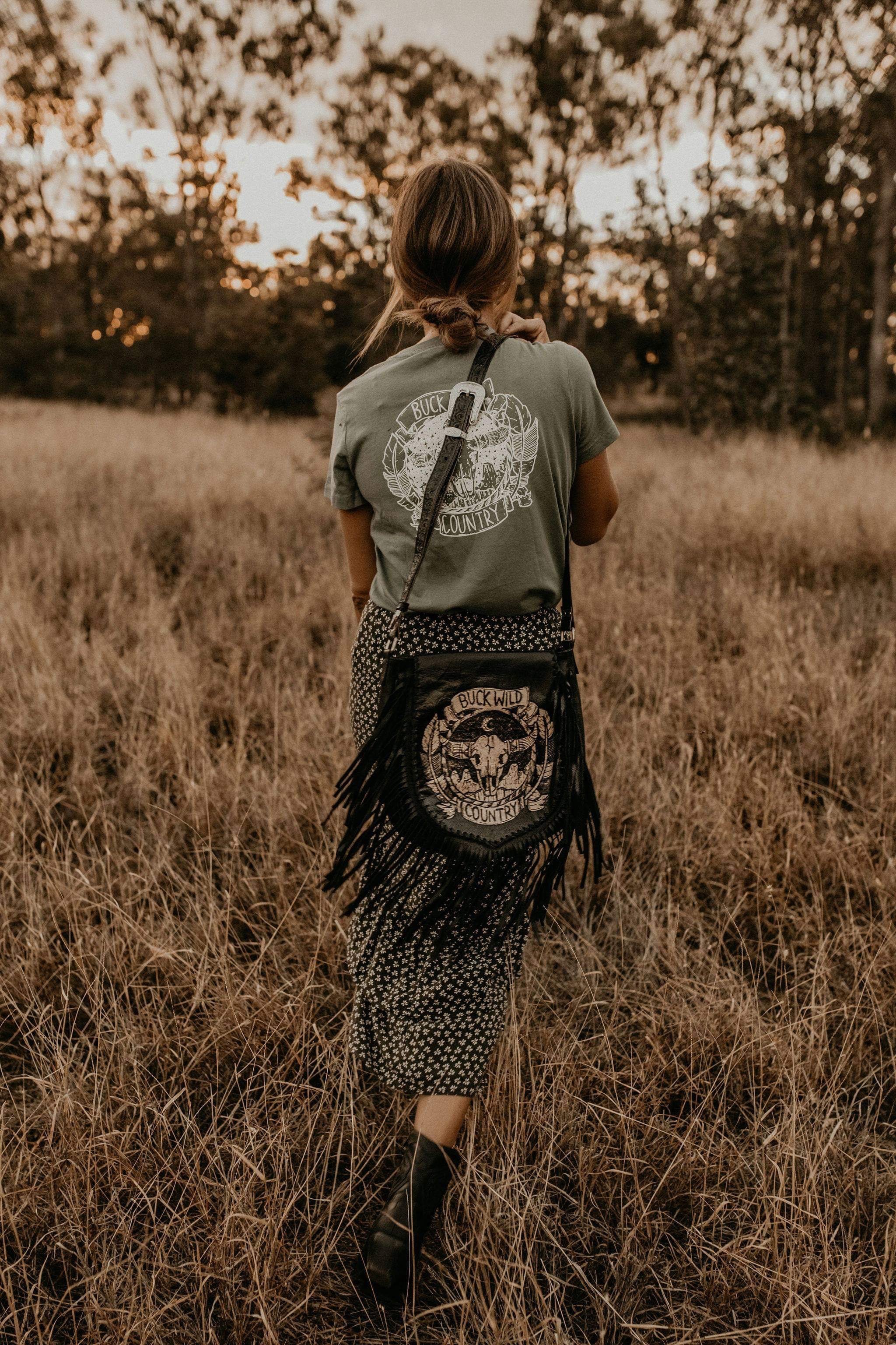 GYPSY SOUL BLACK TASSEL BAG
