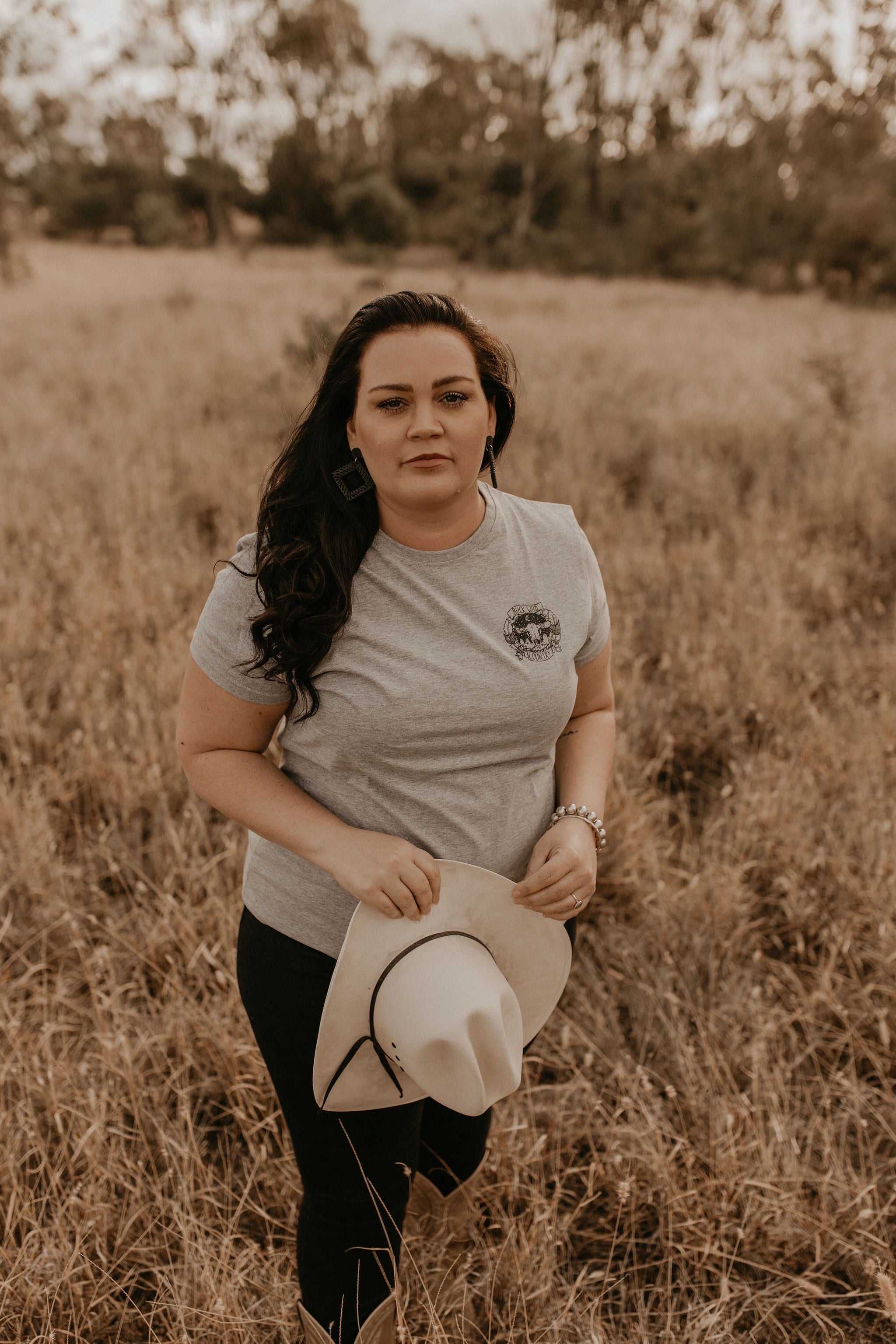 AMERICAN HONEY GREY T-SHIRT