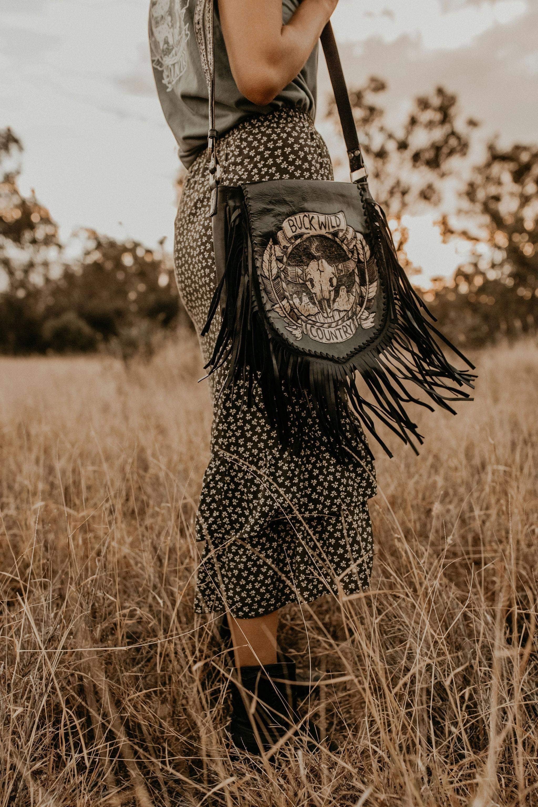 GYPSY SOUL BLACK TASSEL BAG