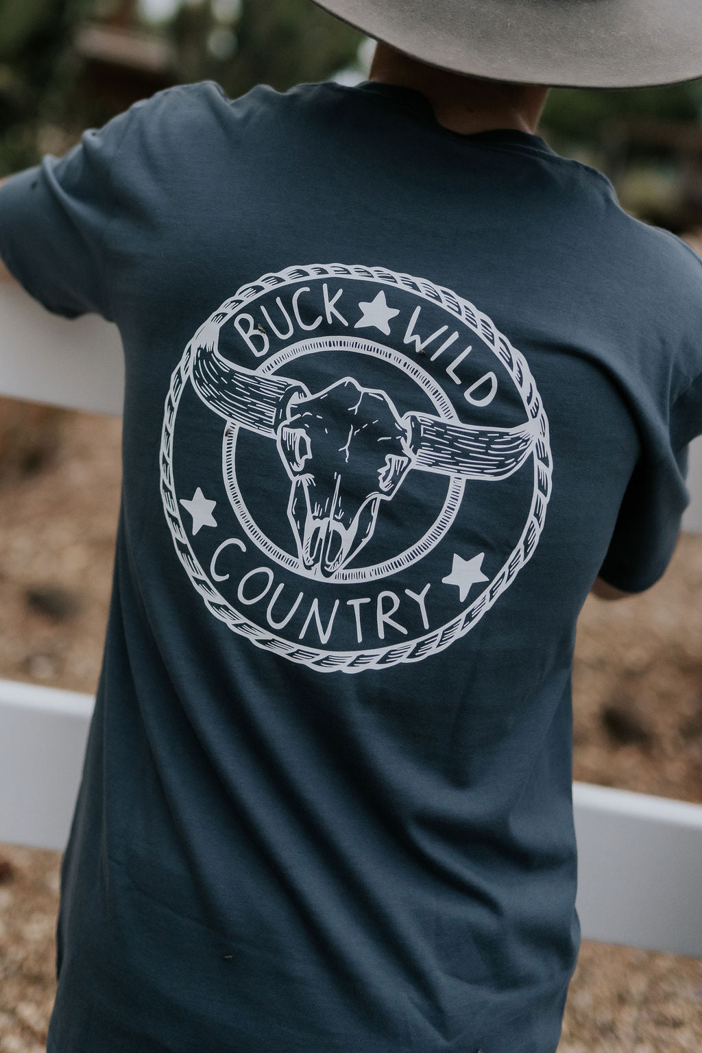 PETROL BLUE BUCKLE UP T-SHIRT