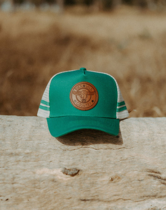 TURQUOISE BUCKLE UP TRUCKER