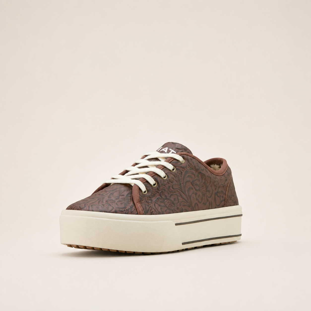 Skylar Shoe - Brown Floral Emboss