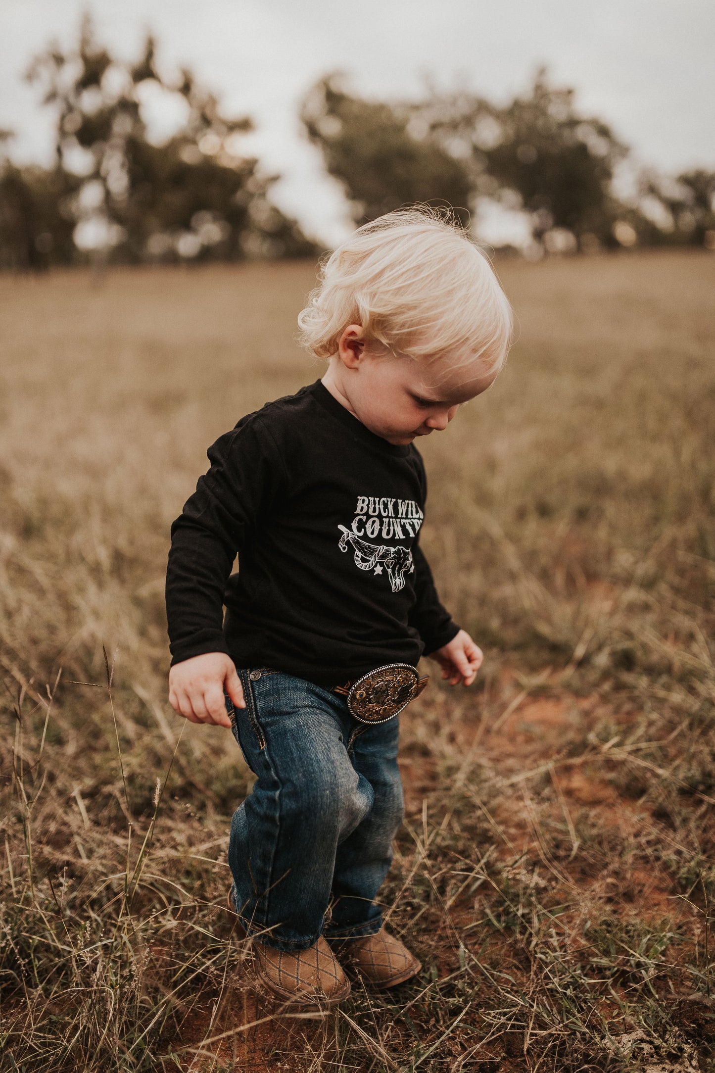 LITTLE EMBER BLACK LONG SLEEVE TEE