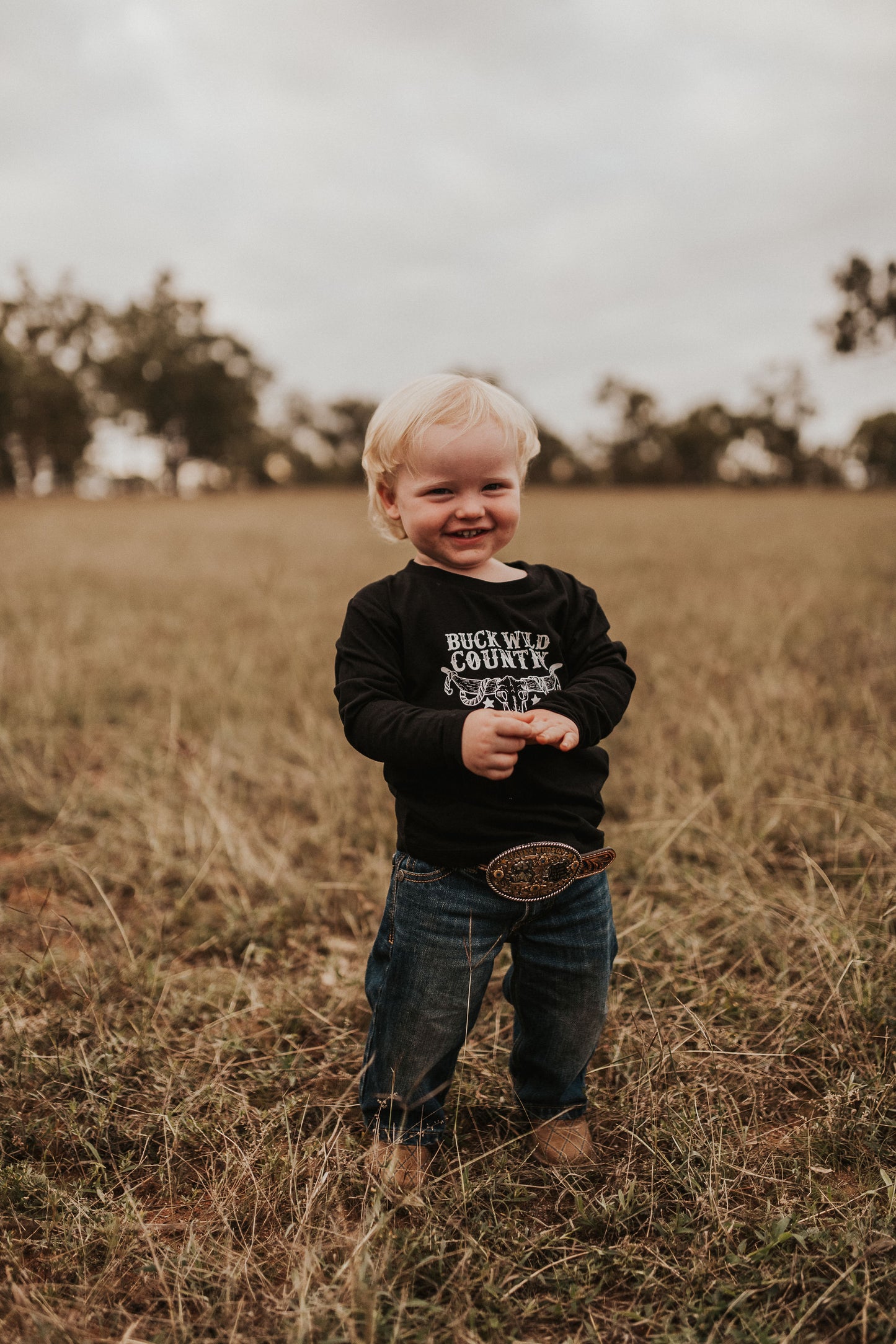 LITTLE EMBER BLACK LONG SLEEVE TEE