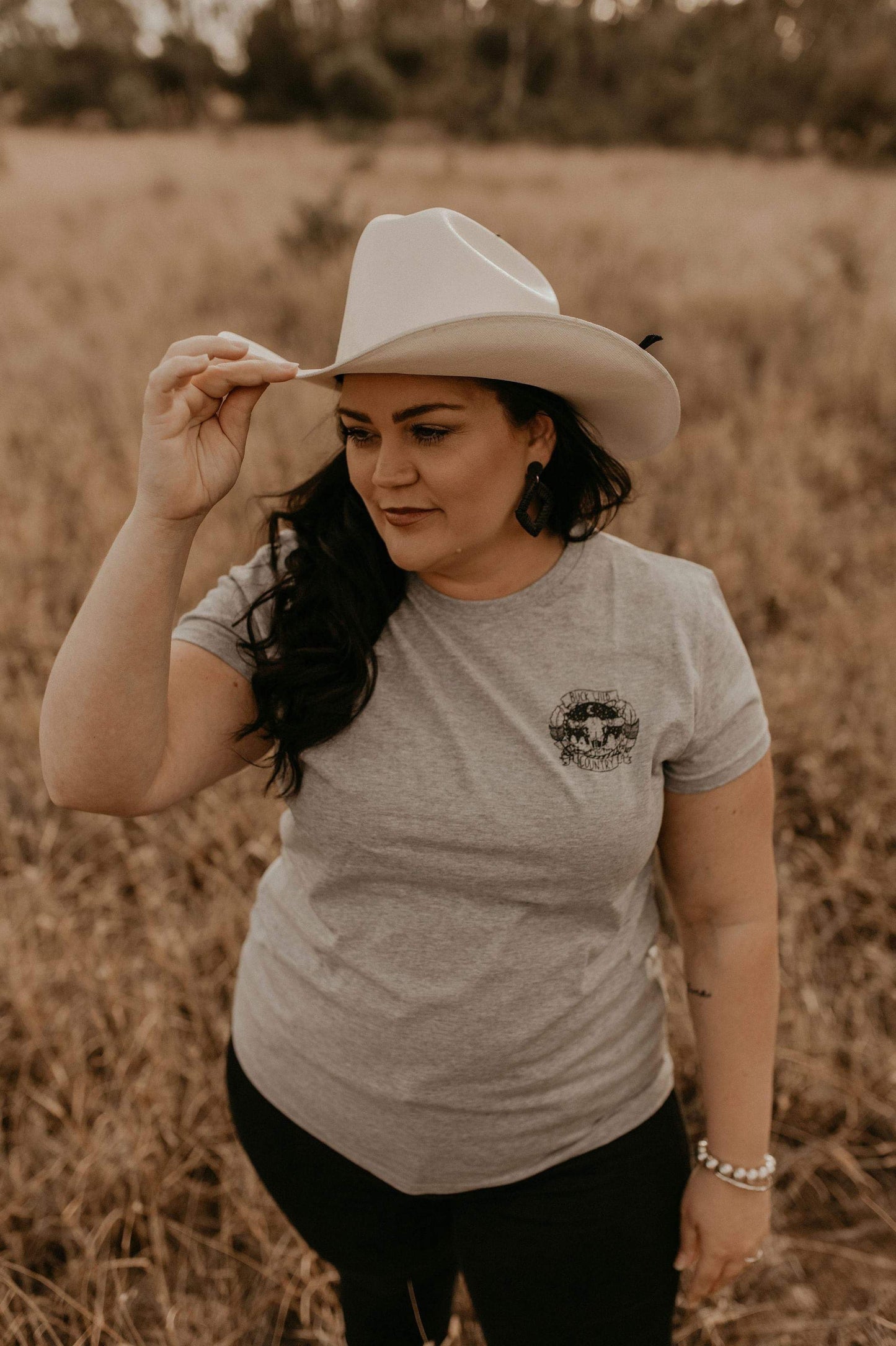 AMERICAN HONEY GREY T-SHIRT