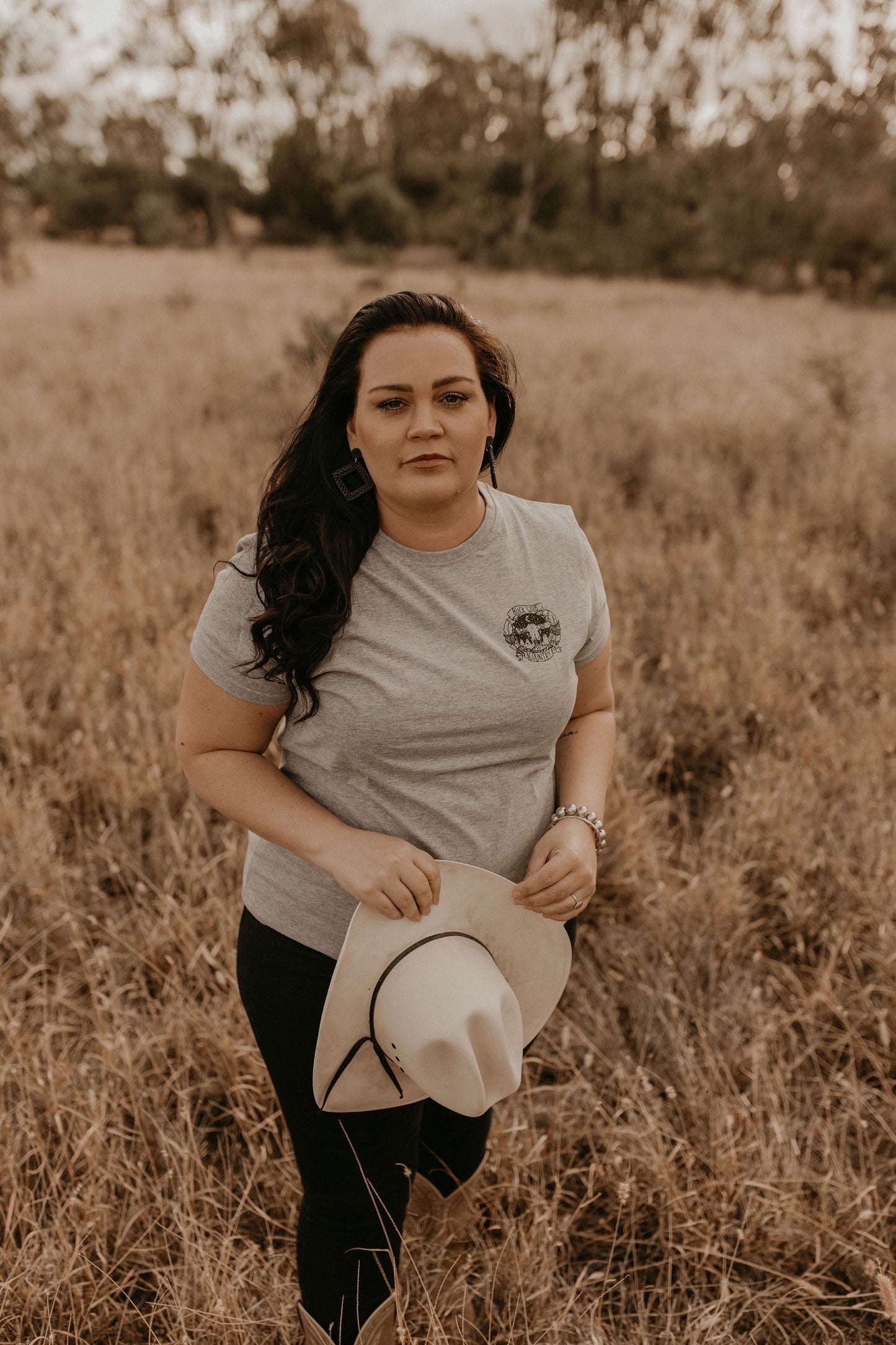 AMERICAN HONEY GREY T-SHIRT